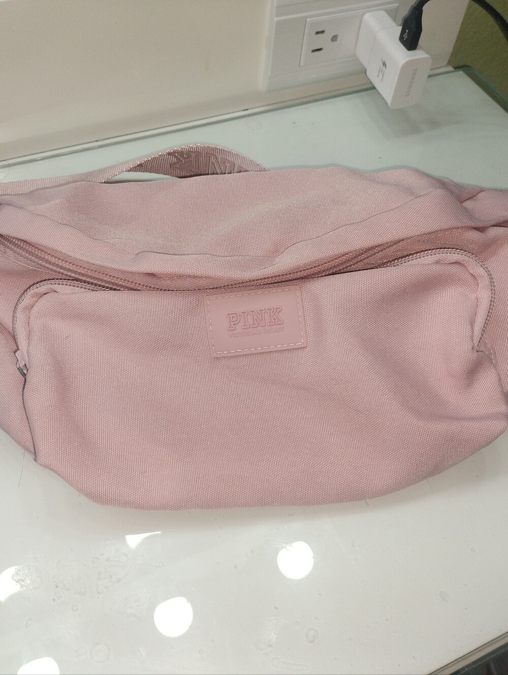 PINK Victoria's Secret Pale Pink Crossbody Waist Bag